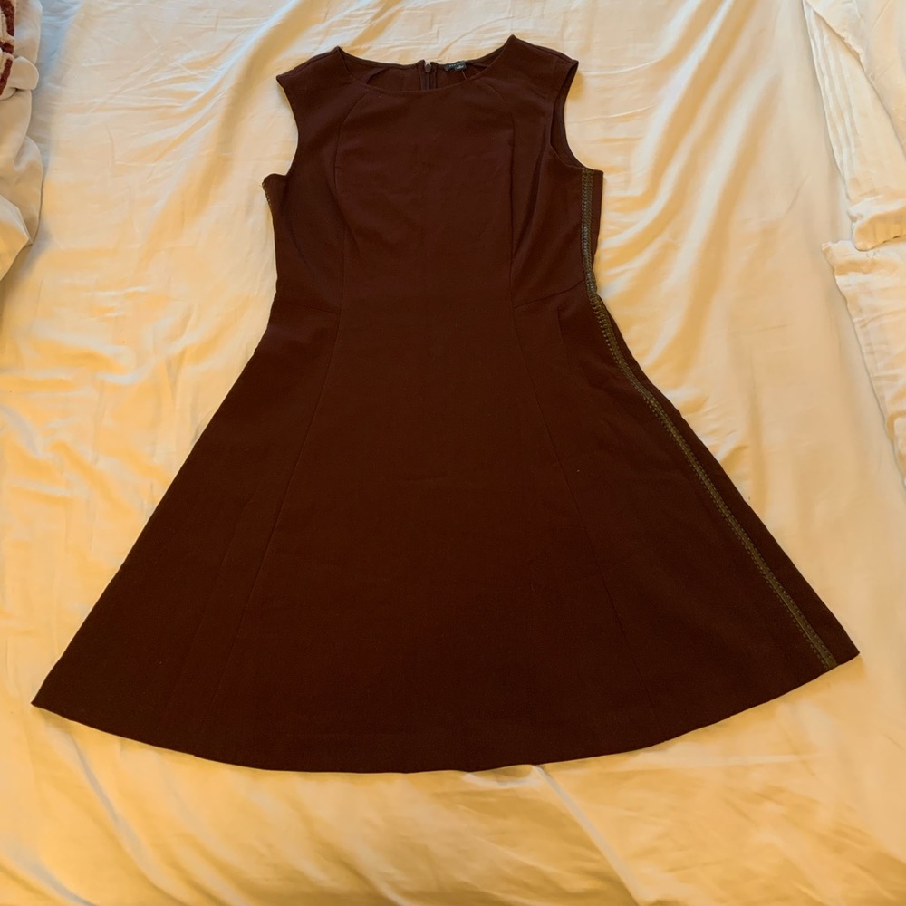 Ann Taylor NEW  A-line Dress in Burgundy Plum Size 8